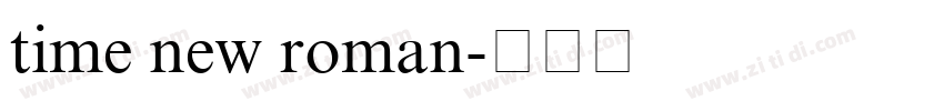time new roman字体转换